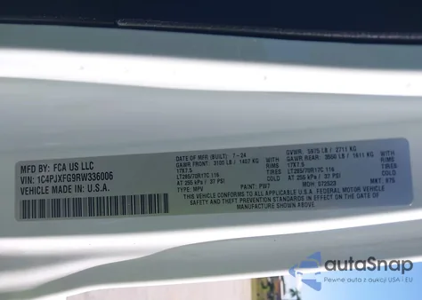 2024 Jeep Wrangler 4-Door Rubicon 4X4 z USA, uszkodzony, nr VIN 1C4PJXFG9RW336006